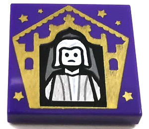 Placa Lisa 2x2 com desenho de Wizard Card de Nicholas Flamel