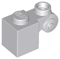 Tijolo Modificado 1x1 com pergaminho com pino oco cinza claro