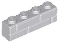 Tijolo Modificado 1x4 Cinza Claro