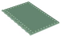 Azulejo modificado 10x16 com studs nas bordas e alças de barra Sand Green