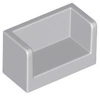 Painel 1x2x1 com Cantos Arredondados e 2 lados Cinza Claro