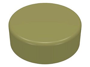 Placa Lisa Redonda 1x1 Olive green