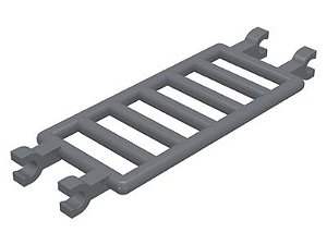 Escada 7x3 com clips cinza escura