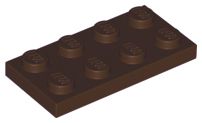 Placa 2x4 Marrom Escura