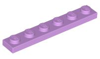 Placa 1x6 Medium Lavender