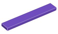 Placa Lisa 1x6 Dark Purple