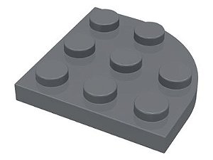 Placa de Canto 3x3 Cinza Escura