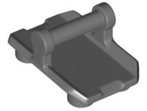 Placa modificada 2x3 invertida com 4 pinos e alça Cinza Escura