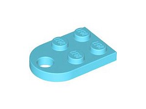 Placa Modificada 3x2 com furo Medium Azure