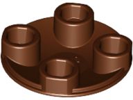 Placa Redonda 2x2 Tampa Marrom