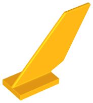 Cauda de Avião Laranja Brilhante