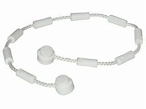 Corda com studs nas extremidade 21L com alças de escalada (16,1 cm) branca
