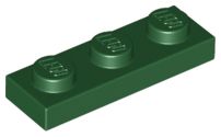 Placa 1x3 Verde Escura