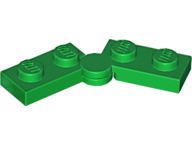 Placa com dobradiça Base giratória 1x4 Verde