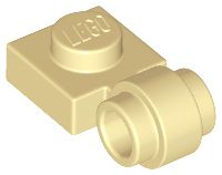 Placa Modificada 1x1 com Anel Lateral Bege
