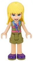 Minifigura Lego Friends - Stephanie com Short Verde Oliva