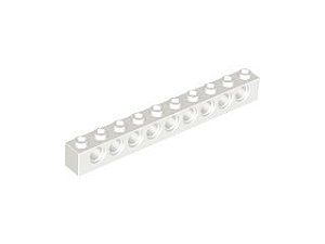 Tijolo Technic 1x10 com Furos Branco