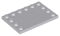 Placa Lisa Modificada 4x6 Cinza Clara