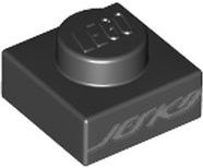 Placa 1x1 com logo Jesko Preto