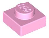 Placa 1x1 Rosa Brilhante