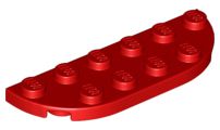 Placa de Cantos Arredondados 2x6 Vermelho