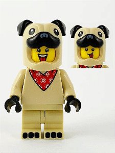 Minifigura Série 21 - Fantasia de Cão Pug - Minifigura Apenas sem acessórios