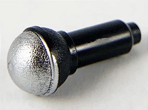 Microfone preto com Cúpula Superior Metálica Prateada