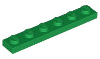 Placa 1x6 Verde
