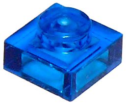 Placa 1x1 Translúcida Azul Escura