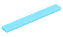 Placa Lisa 1x8 Medium Azure