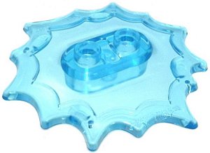 Pedestal para Minifigura Power Burst 5x5x2/3 Trans-Light Blue