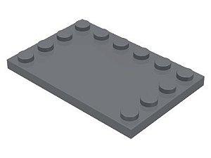 Placa Lisa Modificada 4x6 Cinza Escura