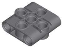 Bloco Conector de Pinos Viga 1x3x3 Cinza Escuro