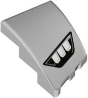 Cunha 3x2 sem pinos esquerda com desenho de farol de carro cinza claro