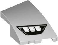 Cunha 3x2 sem pinos direita com desenho de farol de carro cinza claro