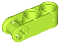 Conector Eixo-Pinos 3L Perpendicular com 2 Furos de Pino Verde-Limão
