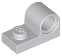 Placa modificada 1x2 com Furo na Parte Superior Cinza Claro