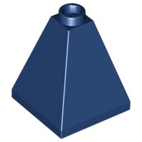 Inclinação 75 2x2x2 Convexo quádruplo Azul Escuro