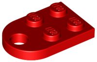 Placa Modificada 3x2 com furo vermelha
