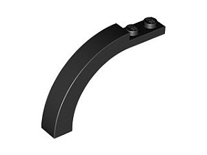 Tijolo em Arco 1x6x3 1/3 Preto