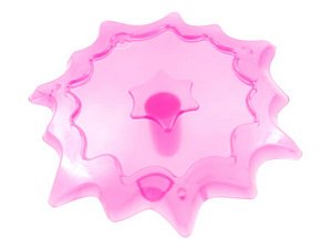 Explosão de energia Grande em formato de Escudo com extremidade de barra translúcido rosa escura