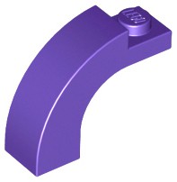 Tijolo com Arco 1x3x2 topo Curvo Dark Purple