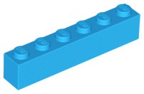 Tijolo 1x6 Dark Azure