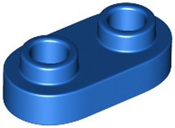Placa modificada 1x2 arredondada com 2 pinos abertos Azul