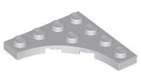 Placa Modificada 4x4 com contorno curvo Cinza Clara