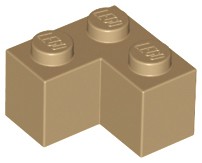 Tijolo 2x2 de Canto Bege Escuro