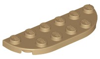 Placa de Cantos Arredondados 2x6 Bege Escuro
