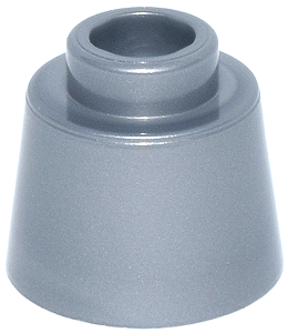 Cone 1 1/6 x 1 1/6 x 2/3 Flat Silver