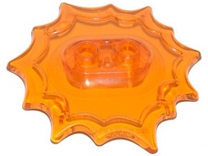 Pedestal para Minifigura Power Burst 5x5x2/3  Trans-Orange