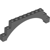 Arco 1x12x3 arco elevado com 5 suportes cruzados Cinza Escuro